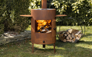 Preview: FEU DU JARDIN Outdoor-Ofen DELUXE Rostoptik